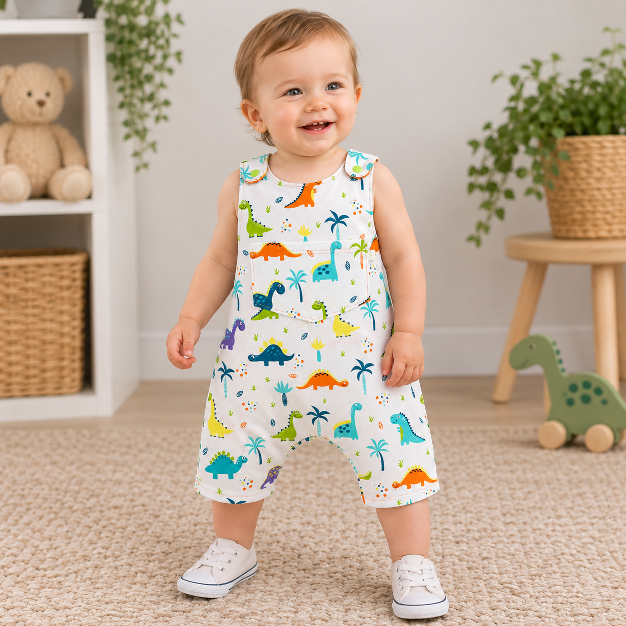 Handmade Baby Dungaree Romper