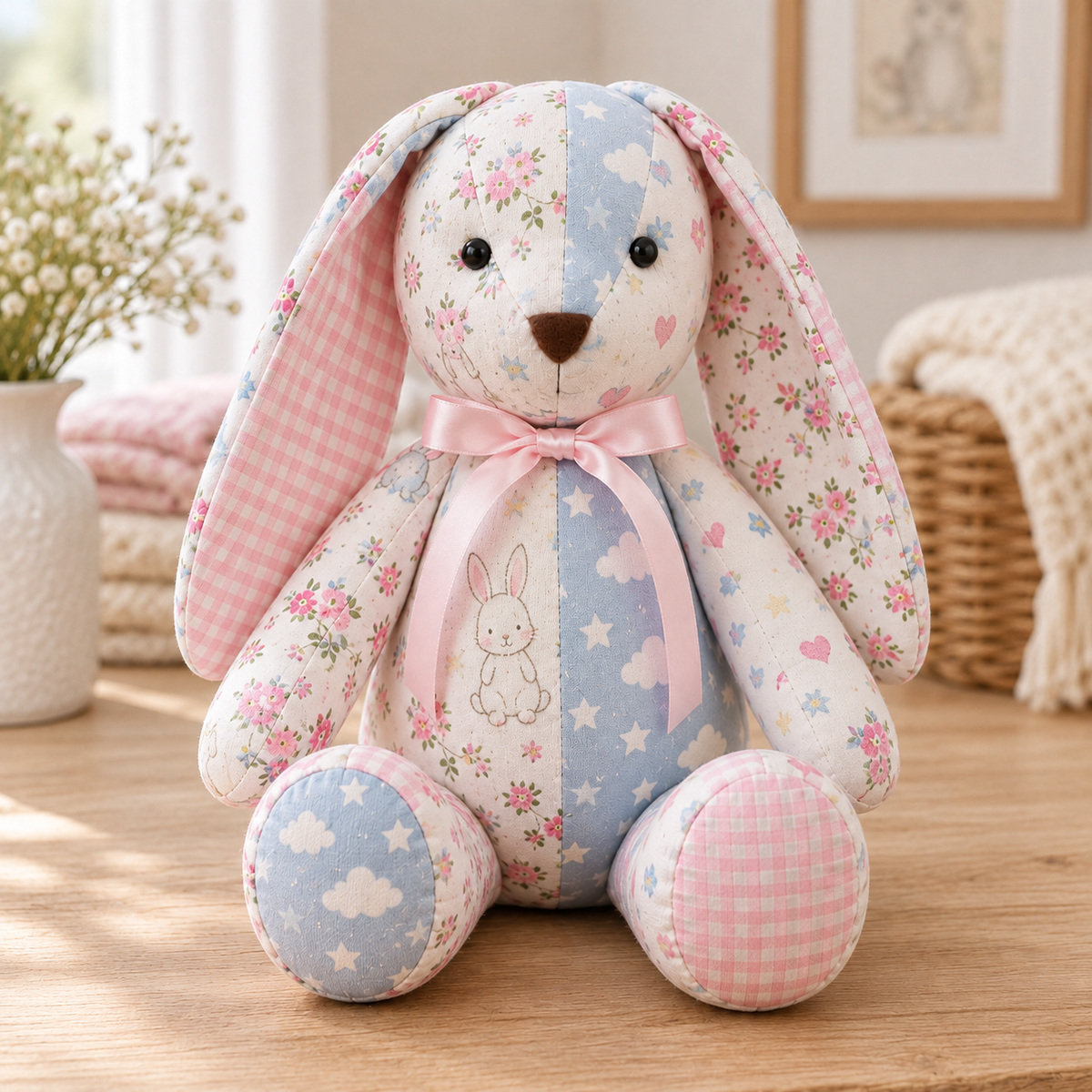 Baby Clothes Memory Bear – Personalised Birthweight Keepsake